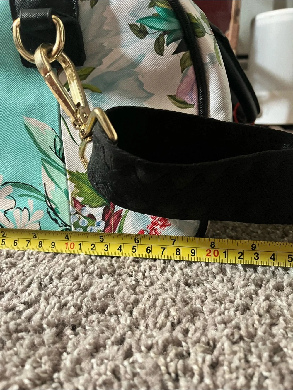 Sprayground Floral Shark Satchel in Teal, Black, Pink